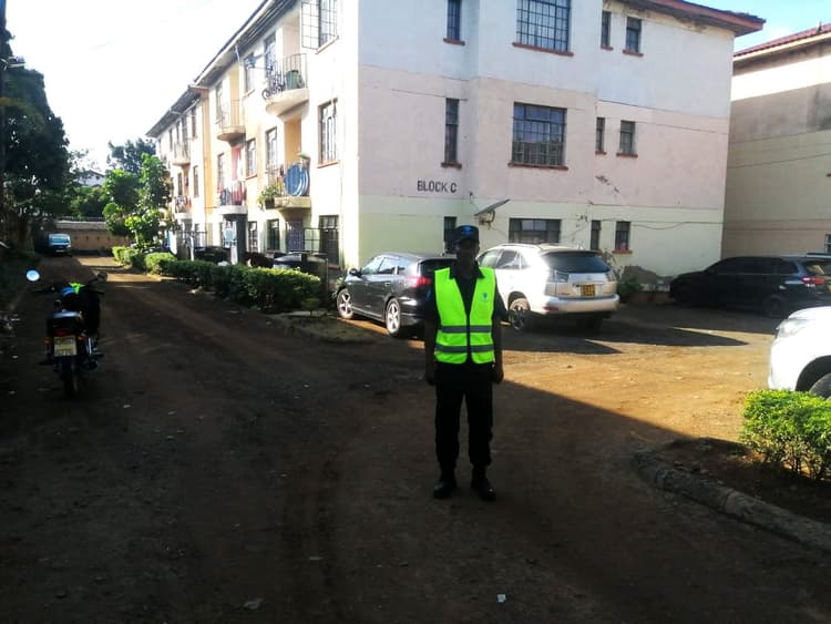 CDK Security Group guard on duty at a residential estate